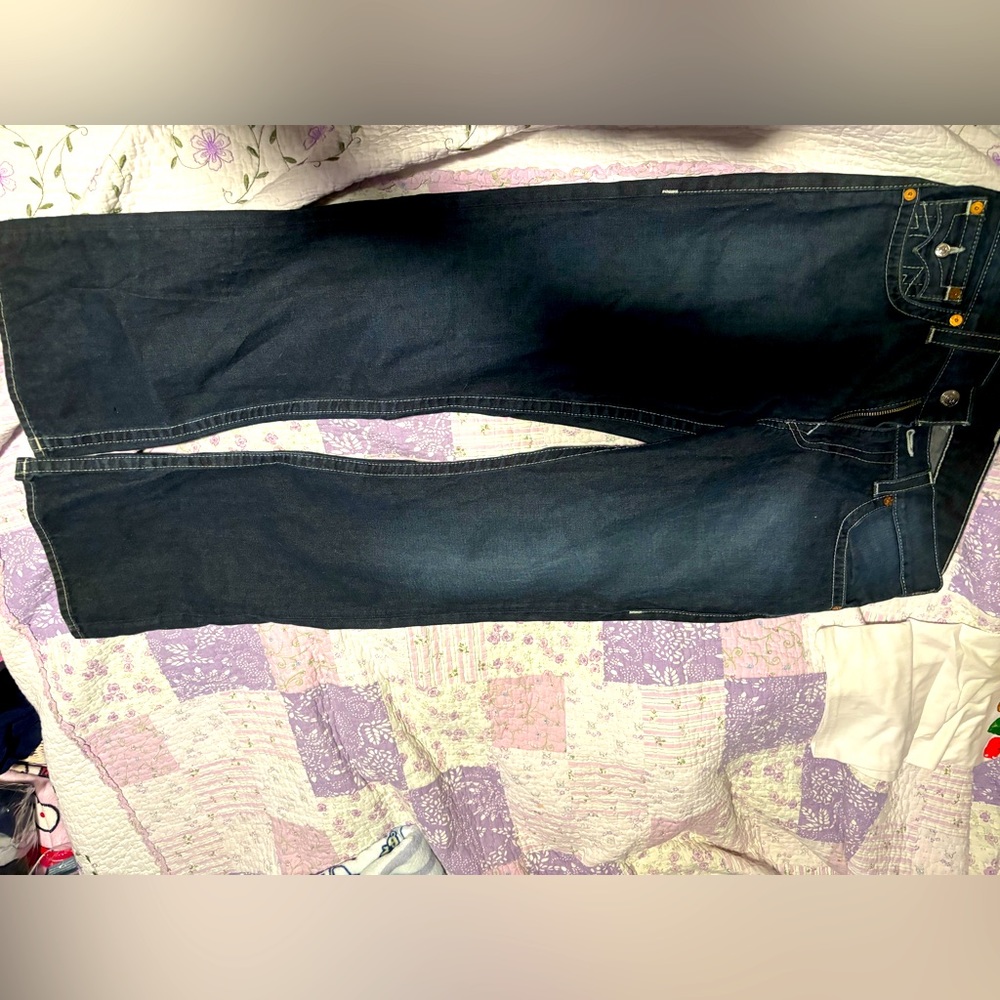 True religion bootcut denim. They go well with romeos or Timberlands.